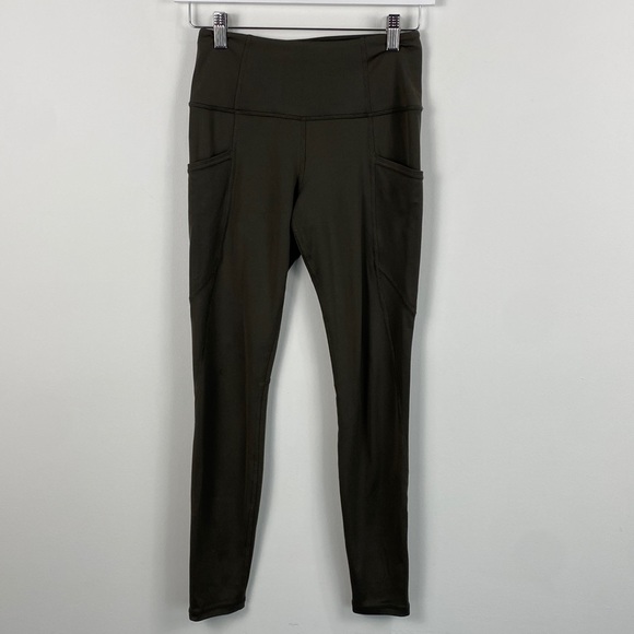 QUINCE Olive Green Ultra-Soft High-Rise Pocket Legging NWT Size Small - Picture 6 of 13